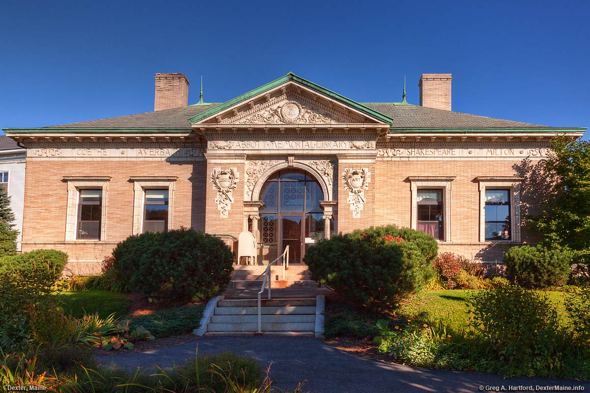 The Abbott Memorial Library in Dexter, Maine