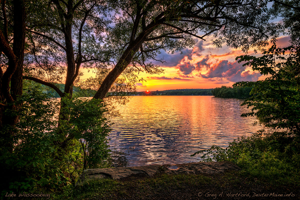 Summer Sunset on Maine's Lake Wassookeag
