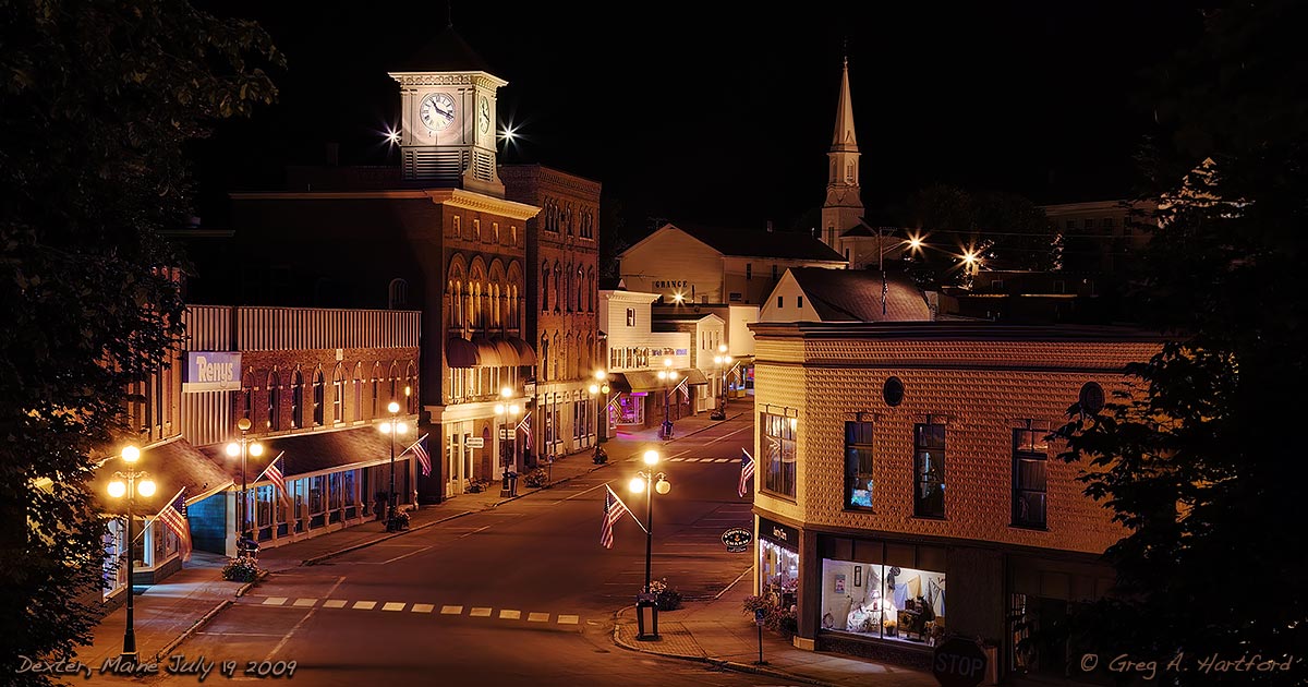 Night View of Dexter, Maine
