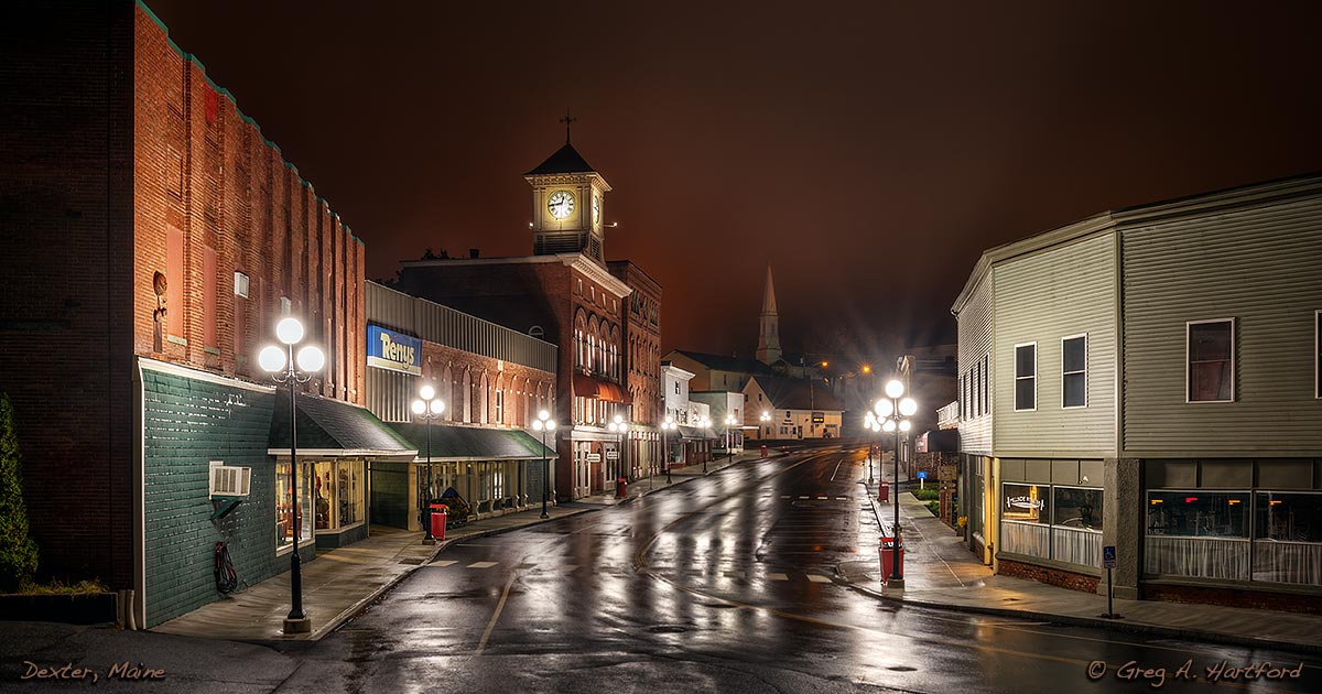 Main Street in Dexter, Maine October 7, 2019