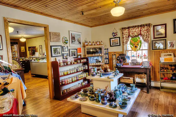 Gift Shop in Abbott Museum in Dexter, Maine